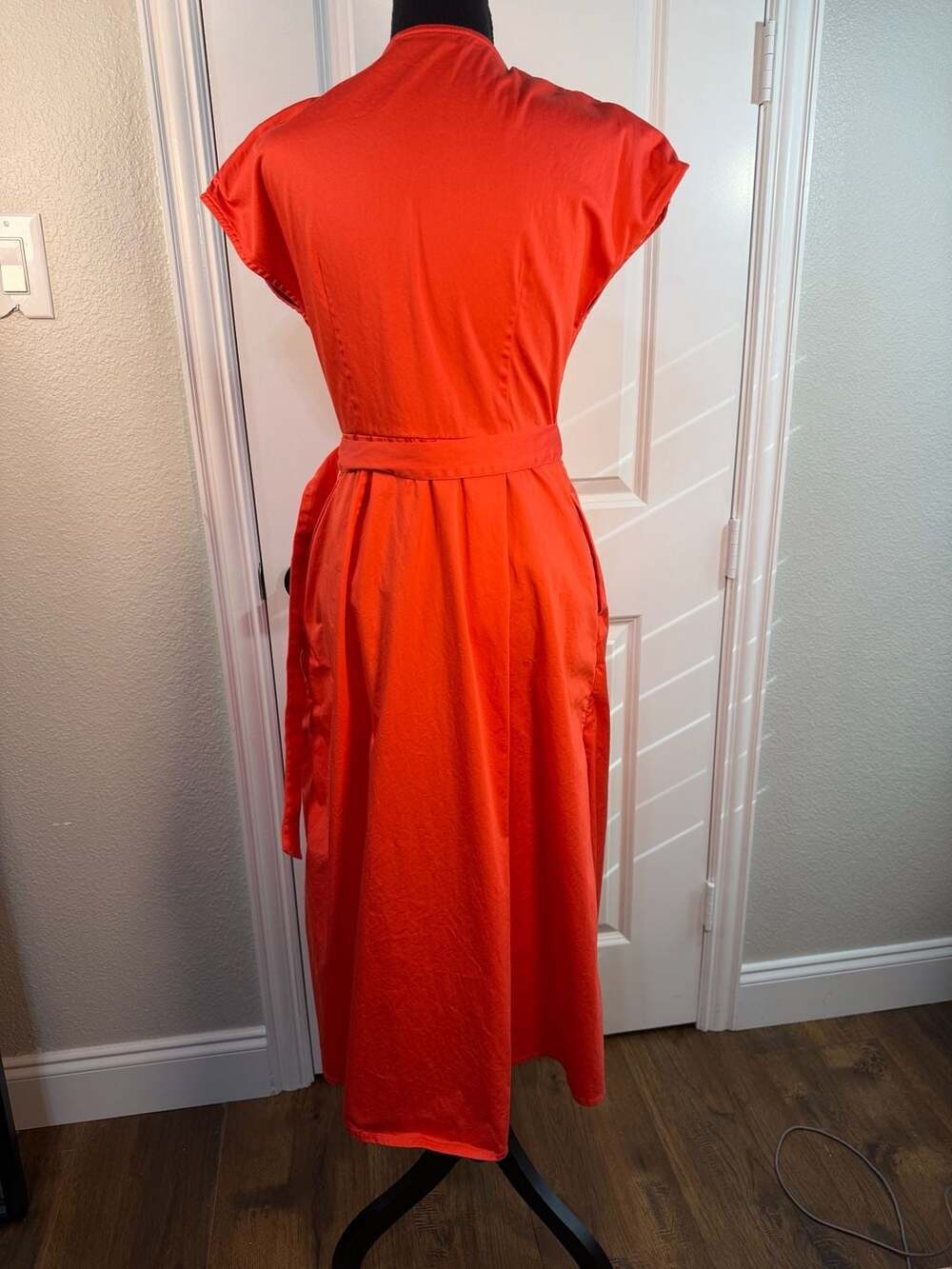 TENDA Oatmeal Melange Asymmetrical Batwing Sleeve Knit Midi Dress Euro Size 38 - Picture 5 of 7